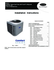 Carrier 25hca 3si Heat Air Conditioner Manual page 1