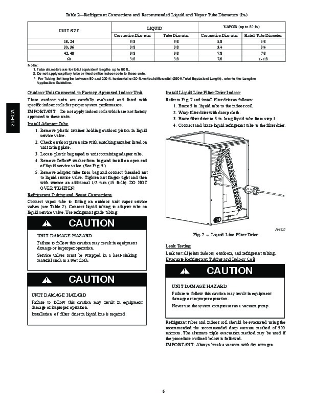 Carrier 25hca 3si Heat Air Conditioner Manual