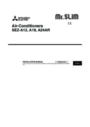 Mitsubishi Mr Slim SEZ A12 A18 A24AR Ducted Air ConditionerInstallation Manual page 1