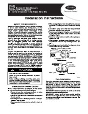 Carrier 24abb 3si Heat Air Conditioner Manual page 1
