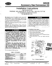 Carrier 58SXB 7SI Gas Furnace Owners Manual page 1