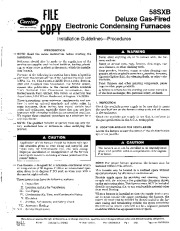 Carrier 58SXB 3XA Gas Furnace Owners Manual page 1