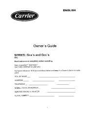 Carrier 73lga 2si Heat Air Conditioner Manual page 1