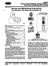 Carrier 58MVP 7SM Gas Furnace Owners Manual page 1