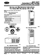 Carrier 58D 58U 8SM Gas Furnace Owners Manual page 1