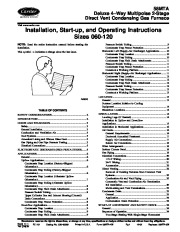 Carrier 58MTA 4SI Gas Furnace Owners Manual page 1