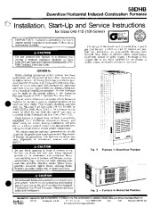 Carrier 58DHB 2SI Gas Furnace Owners Manual page 1