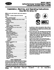 Carrier 58UHV 2SI Gas Furnace Owners Manual page 1
