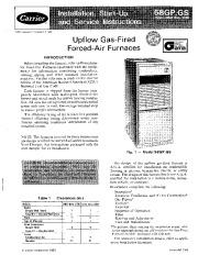 Carrier 58G 13SI Gas Furnace Owners Manual page 1