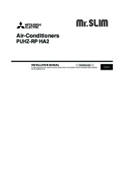 Mitsubishi Mr Slim PUHZ RP HA2 Air Conditioner Installation Manual page 1