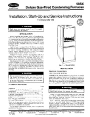 Carrier 58SX 14SI Gas Furnace Owners Manual page 1