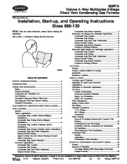 Carrier 58MTA 3SI Gas Furnace Owners Manual page 1