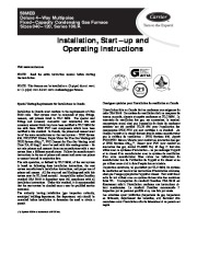 Carrier 58MEB 03SI Gas Furnace Owners Manual page 1