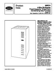 Carrier 58MCA 9PD Gas Furnace Owners Manual page 1