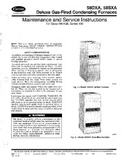 Carrier 58D 58S 2SM Gas Furnace Owners Manual page 1