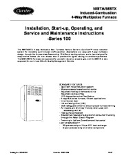 Carrier 58ST 11SI Gas Furnace Owners Manual page 1