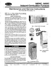 Carrier 58D 58S 4SM Gas Furnace Owners Manual page 1
