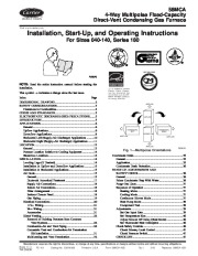 Carrier 58MCA 16SI Gas Furnace Owners Manual page 1