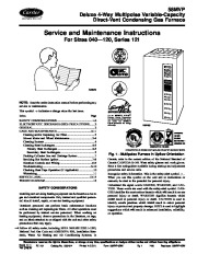 Carrier 58MVP 3SM Gas Furnace Owners Manual page 1