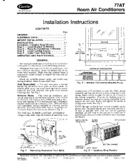 Carrier 77at 1si Heat Air Conditioner Manual page 1