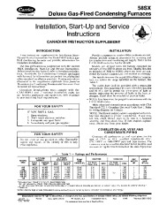 Carrier 58SX 1SSIC Gas Furnace Owners Manual page 1
