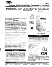 Carrier 58SX 21SI Gas Furnace Owners Manual page 1
