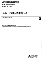 Mitsubishi Mr Slim PEA PR200 PR250 WGA Ducted Air Conditioner Installation Manual page 1