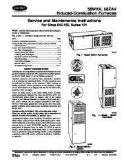 Carrier 58W 58Z 4SM Gas Furnace Owners Manual page 1