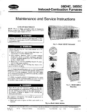 Carrier 58D 58S 1SM Gas Furnace Owners Manual page 1