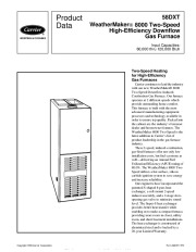Carrier 58DXT 1PD Gas Furnace Owners Manual page 1