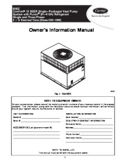 Carrier 50ez 01 Heat Air Conditioner Manual page 1