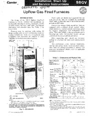 Carrier 58GV 1SI Gas Furnace Owners Manual page 1