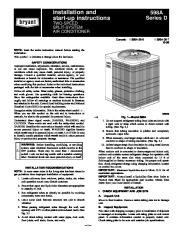 Carrier Bryant 598a 36 7 Heat Air Conditioner Manual page 1