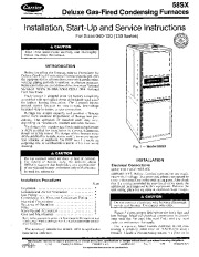 Carrier 58SX 5SI Gas Furnace Owners Manual page 1