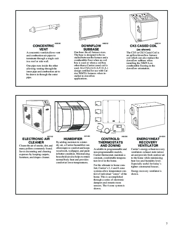 Carrier 58MTA 3PD Gas Furnace Owners Manual