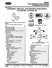 Carrier 58MSA 8SI Gas Furnace Owners Manual page 1
