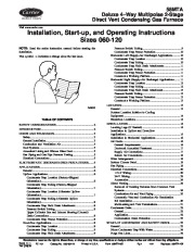 Carrier 58MTA 6SI Gas Furnace Owners Manual page 1