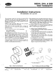 Carrier 58DX 58SX 20SI Gas Furnace Owners Manual page 1