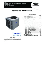 Carrier 25hca 2si Heat Air Conditioner Manual page 1