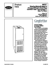 Carrier 58DXT 4PD Gas Furnace Owners Manual page 1