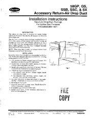 Carrier 58SSC 2SI Gas Furnace Owners Manual page 1