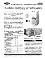 Carrier 58DHB 3SI Gas Furnace Owners Manual page 1
