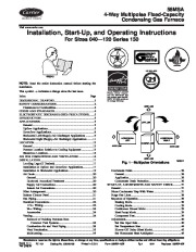 Carrier 58MSA 10SI Gas Furnace Owners Manual page 1