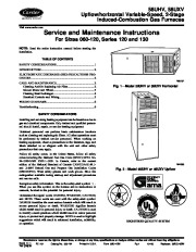 Carrier 58U 1SM Gas Furnace Owners Manual page 1