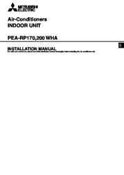 Mitsubishi Mr Slim PEA RP170 200 WHA Ducted Air Conditioner Installation Manual page 1
