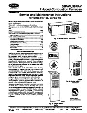 Carrier 58P 58R 14SM Gas Furnace Owners Manual page 1