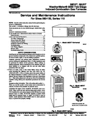 Carrier 58D 58U 4SM Gas Furnace Owners Manual page 1