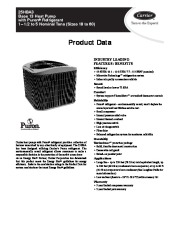 Carrier 25hba3 3pd Heat Air Conditioner Manual page 1