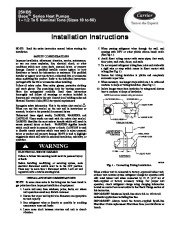Carrier 25hbs 1si Heat Air Conditioner Manual page 1