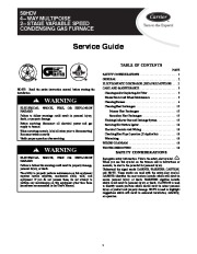 Carrier 58HDV 01SM Gas Furnace Owners Manual page 1